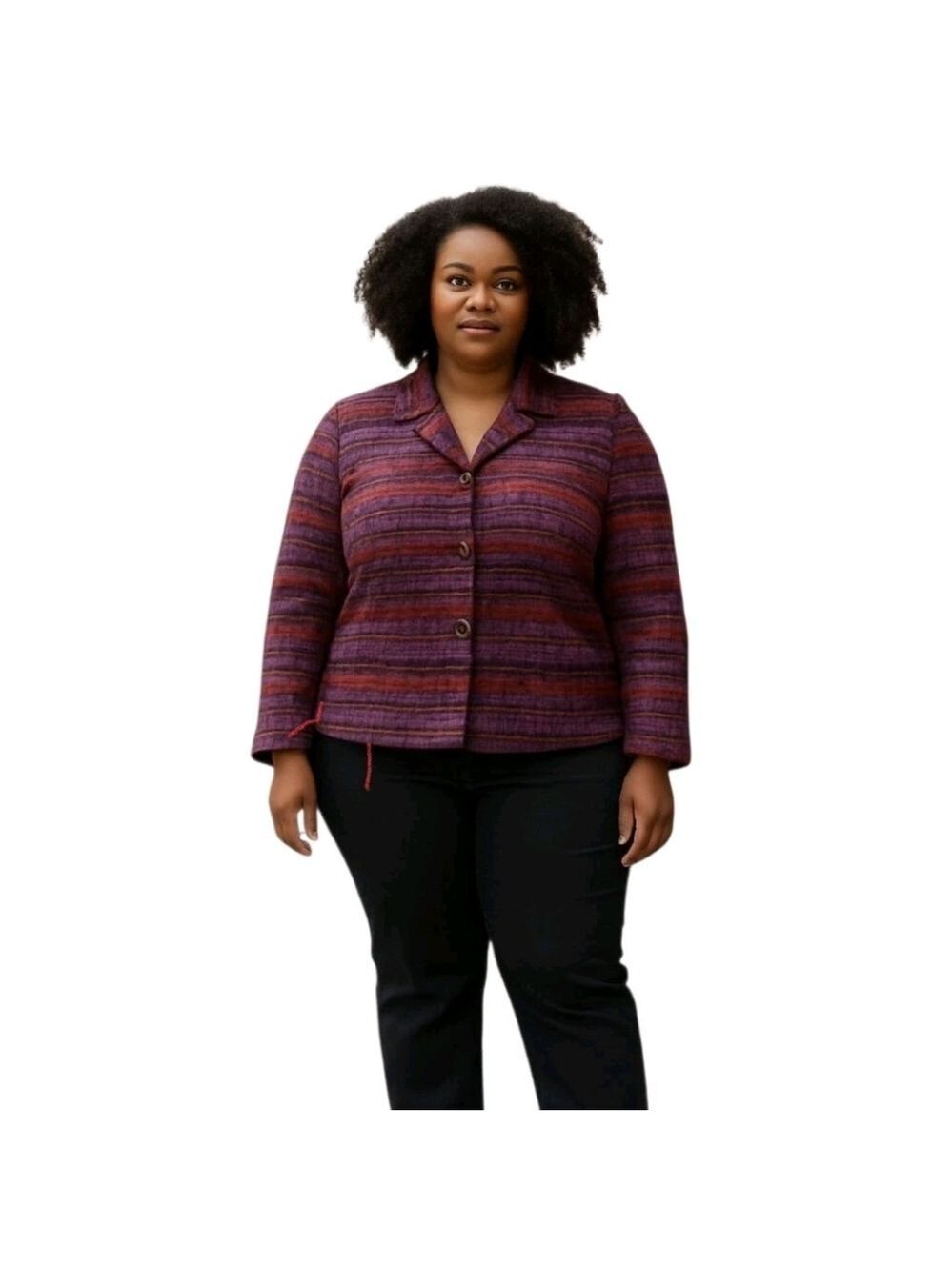 REQUIREMENTS Vintage Lined Button Up Blazer Jacket Coat Shacket Plus Size 16